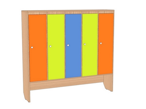Шкаф для детской одежды ЛДСП 1496*320*1400мм ШГ5 ассорти