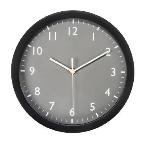 Часы настенные круглые Hama Pure, серый