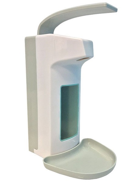 Диспенсер для жидкого мыла/антисептика 1000мл локтевой, пластик, белый