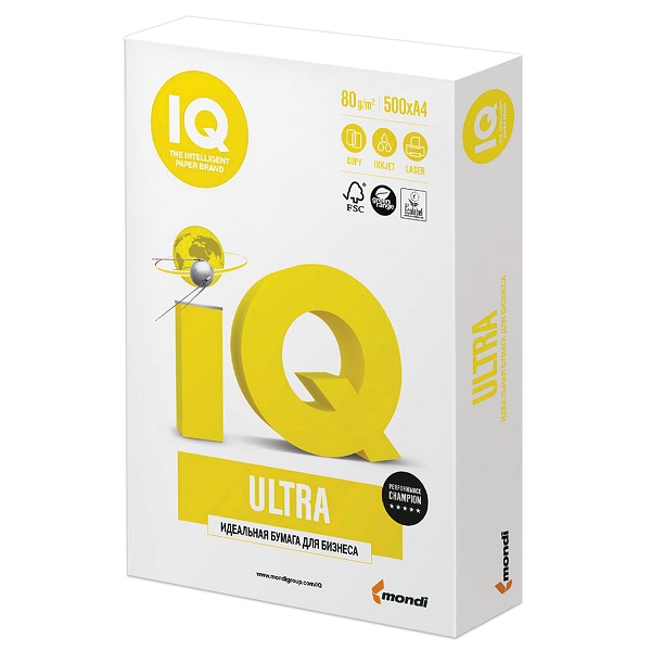 Бумага IQ Ultra А4 168% 80 г/м2 500 листов