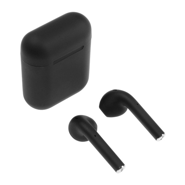 Наушники беспроводные вкладыши I12, Bluetooth, сенсорное управ. черные 5012558 с микрофоном