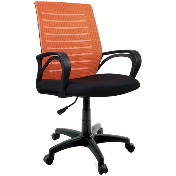 Кресло оператора Helmi HL-M16 R Vivid, сетка оранж/ткань черная 312380