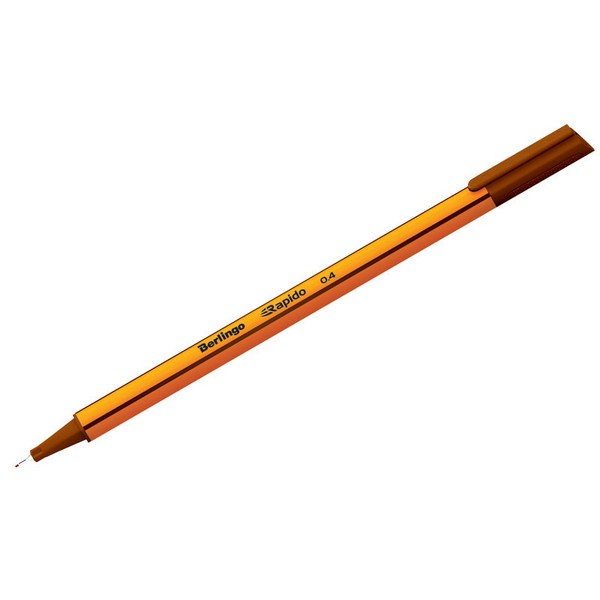 Ручка капиллярная Berlingo Rapido, коричневая, 0,4мм CK_40104