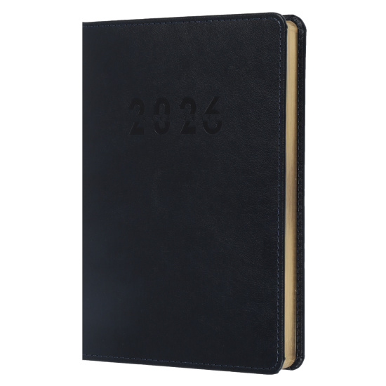 Ежедневник А-5 датир. 2026г. FIORENZO Basic, кожзам, 7БЦ, темно-синий 213356