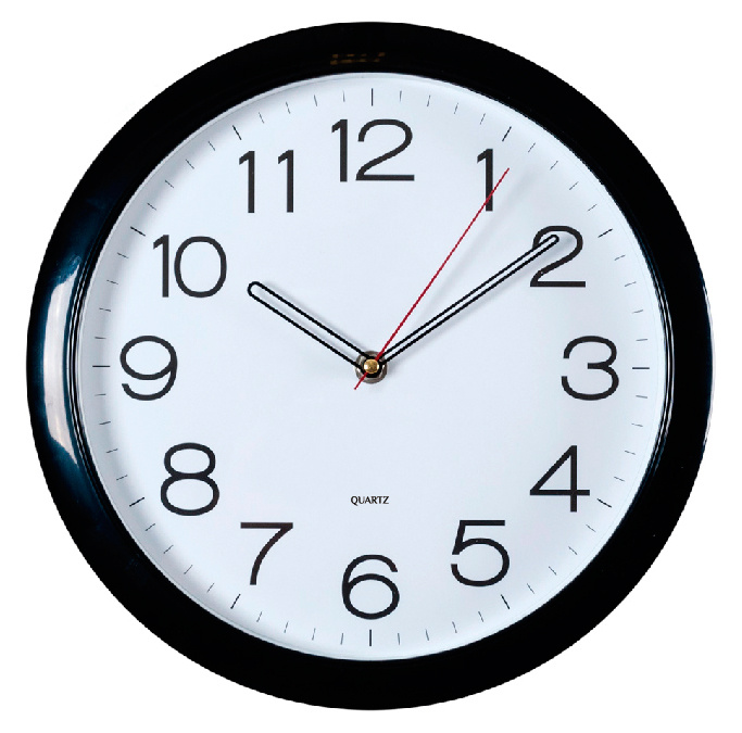 Часы настенные Бюрократ WallC-R78P круглые, черный