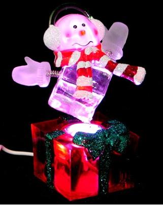 Новогодний сувенир "Снеговик - меломан" ORIENT NY6003, питание от USB