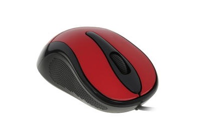 Мышь Oklick 385M красно-черный, оптическая (1000dpi) USB (3but)