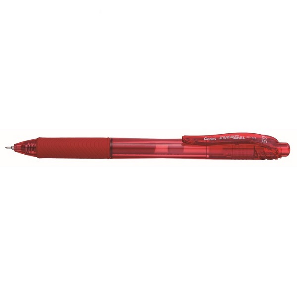 Ручка гелевая автомат. ENERGEL-X, рез.грип, красный стержень, 0,5 мм Pentel BLN105-B