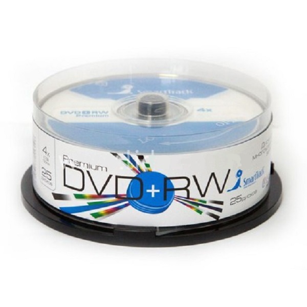 Компакт-диск DVD+RW 4.7Гб 4х Smart Track, Cake Box 25шт 