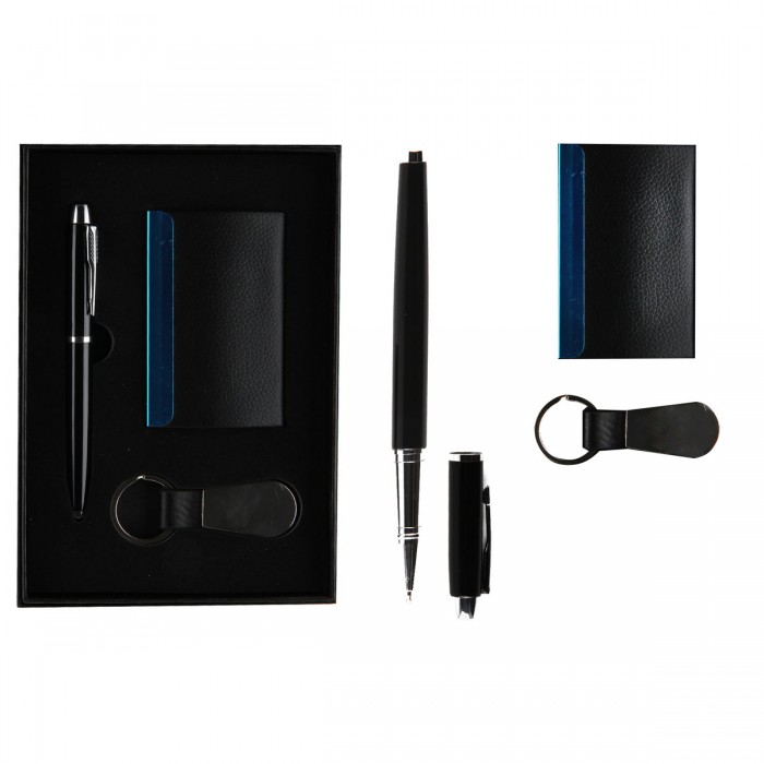 Набор подарочный KLERK (ручки, визитница, брелок) черный, 204015
