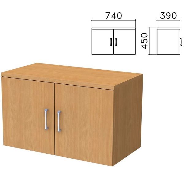 Шкаф-антресоль Монолит 744*390*450 мм, бук, АМ1.1