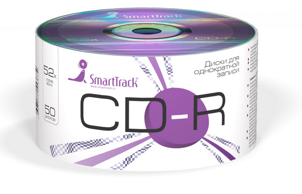 Компакт-диск CD-R 700 Мб 52х Smart Track, Cake Box 50 шт