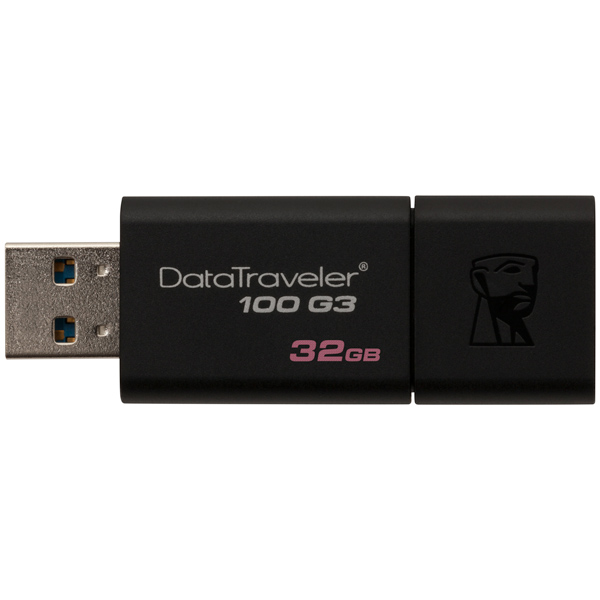 Флэш-драйв 32ГБ Kingston DataTraveler DT100G3 USB 3.0 черный