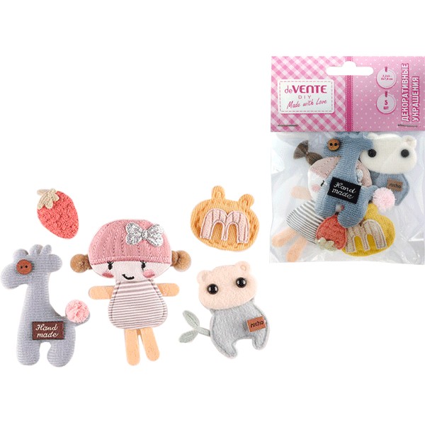 Материалы д/тв. deVENTE Friends, тканевые украшения 5 шт, ассорти 8130209