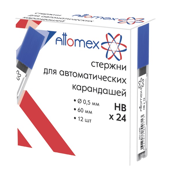 Грифели 0,5 Attomex HB 12шт. 5011400