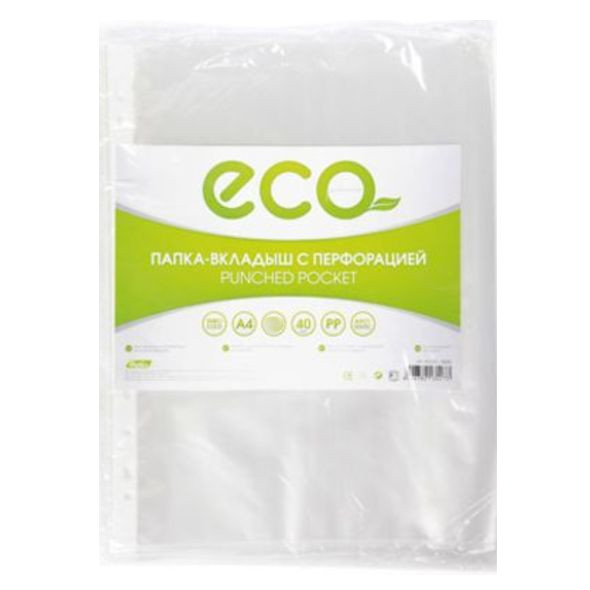 Файловый вкладыш А4 40мкм 50шт с перфор. ECO тиснение 50_14230
