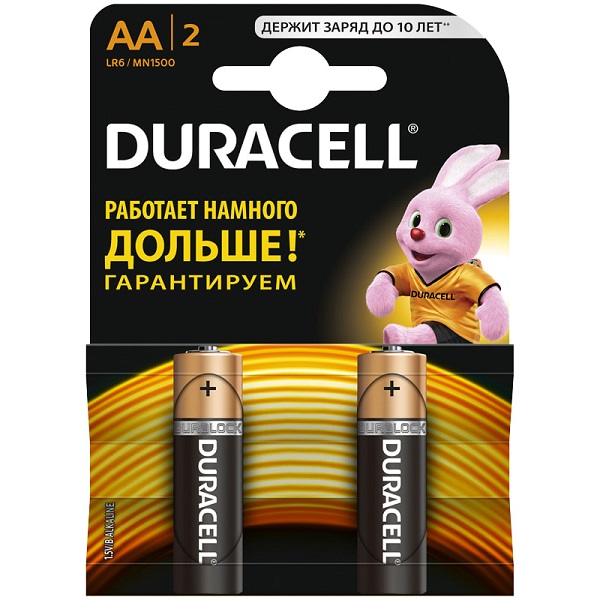 Батарейка Duracell LR06 АА BASIC 2шт/уп.