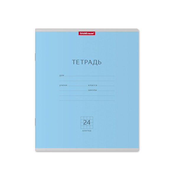 Тетрадь 24л.клет. Классика (голубой) ЕК 35328